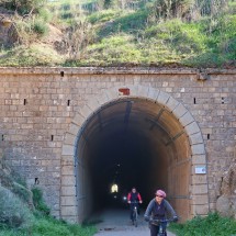 One of the thirty tunnel of the awesome cycle track Via Verde de la Sierra